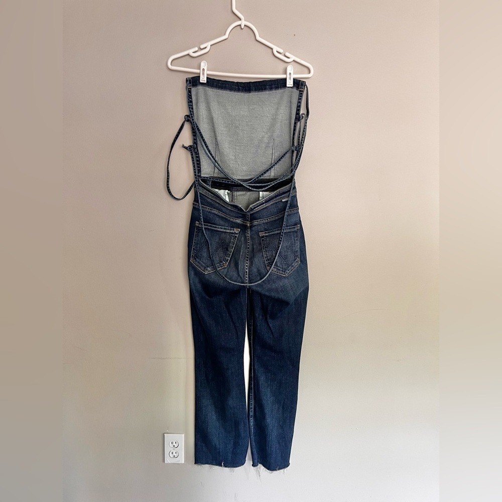 RARE Mother The Tie Back Hustler Ankle Fray Jumpsuit Pardon My French Size 26 - Picture 7 of 11